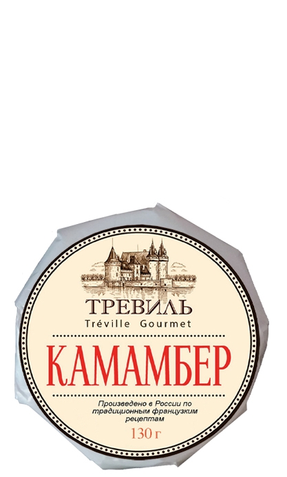 Сыр камамбер гурмэ с белой плесенью “Тревиль” 130 г