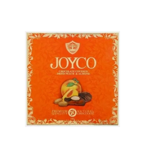 Конфеты Joyco персик в шоколаде с миндалем 190г