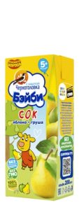 Сок Черноголовка Бэйби яблочно-грушевый с мякотью 0.2л