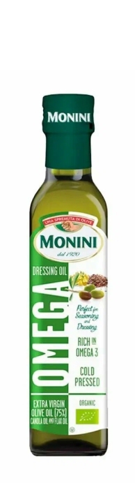Масло оливковое с добавлением льняного и рапсового Monini Extra Virgin 250мл
