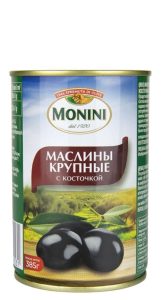 Маслины крупные с косточкой Monini (