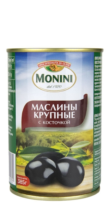 Маслины крупные с косточкой Monini (“Монини”) 385г