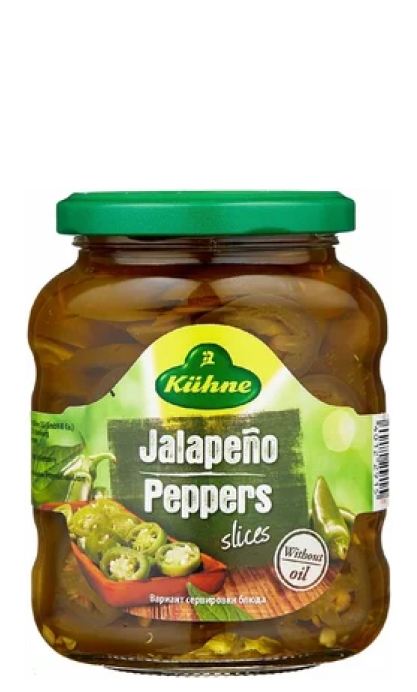Халапеньо резаный без масла Kuhne 330мл