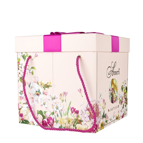 Кулич Ameri с изюмом и цукатами в розовой коробке 900г